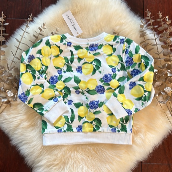 🍋 NWT Janie and Jack Lemon shirt top sweatshirt vacation! - Picture 3 of 3